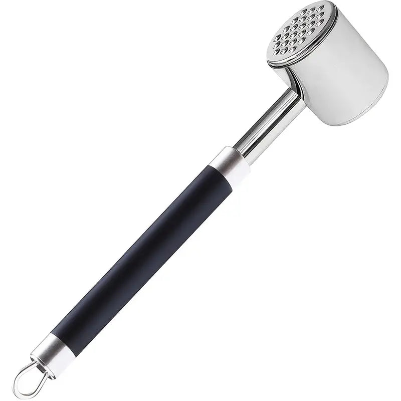 Stainless Steel Meat Tenderizer Hammer with Non-Slip Grip