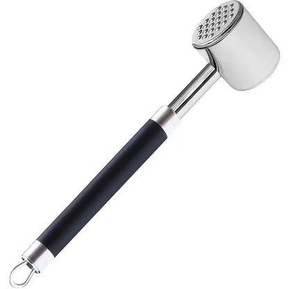 Stainless Steel Meat Tenderizer Hammer with Non-Slip Grip